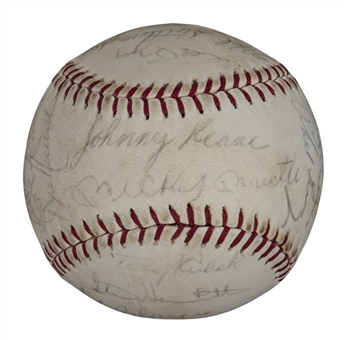 1960s New York Yankees Team Signed Baseball With 23 Signatures Including Roger Maris (PSA/DNA)